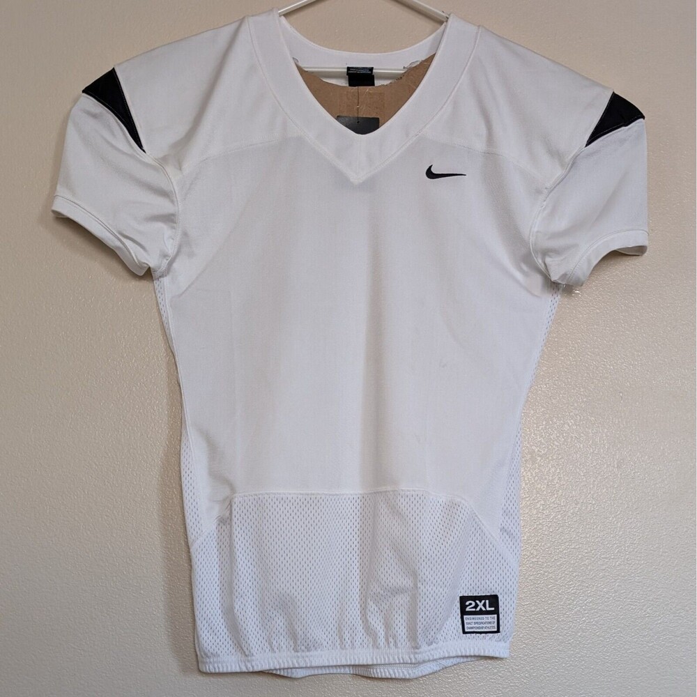 New Nike Vapor Pro Cut Football Training Jersey Men's 2XL White Blank 845929-106